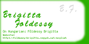 brigitta foldessy business card